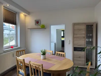 Küche/Küchenzeile in der Unterkunft Ferienwohnung in Blankenburg