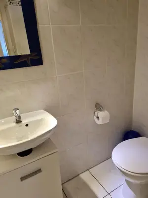 Ein Badezimmer in der Unterkunft Ferienwohnung Tannenblick Hahnenklee im Harz