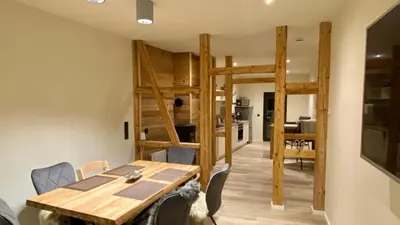 Ein Sitzbereich in der Unterkunft wohlBfinden appartementhaus