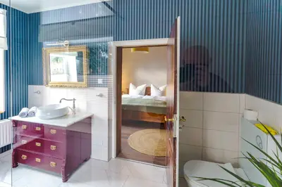 Ein Badezimmer in der Unterkunft Ferienwohnung Ziegelbergsweg