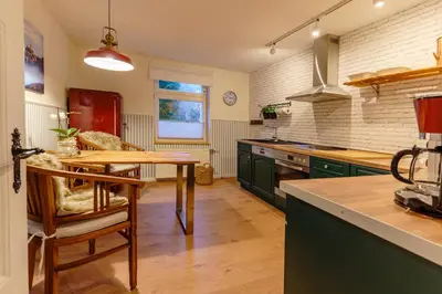 Küche/Küchenzeile in der Unterkunft Ferienwohnung Ziegelbergsweg