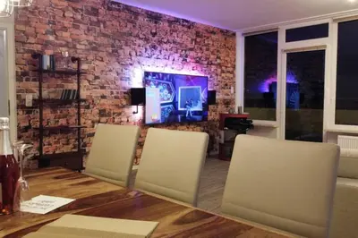 Ein Sitzbereich in der Unterkunft Penthouse mit Brockenblick App 370