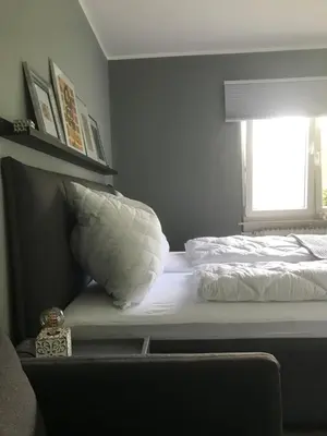 Ein Bett oder Betten in einem Zimmer der Unterkunft Tiny Apartment Bad Harzburg Leihfahrräder gratis Shuttleservice