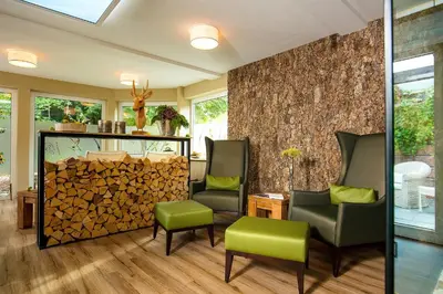 Ein Sitzbereich in der Unterkunft Hotel Braunschweiger Hof