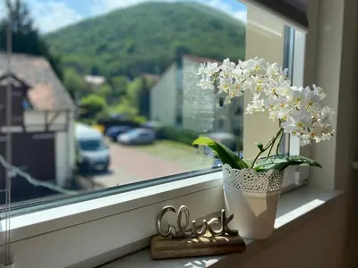 Ein allgemeiner Bergblick oder ein Berglick von der Ferienwohnung aus