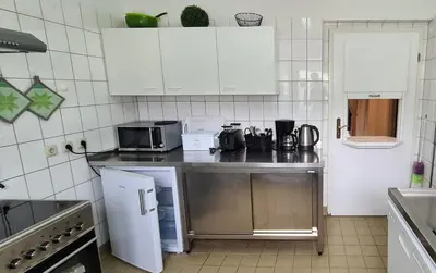Küche/Küchenzeile in der Unterkunft Auf dem Reiterhof