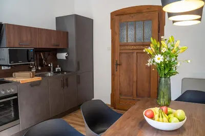 Küche/Küchenzeile in der Unterkunft 4 Sterne Ferienwohnung , 65 qm