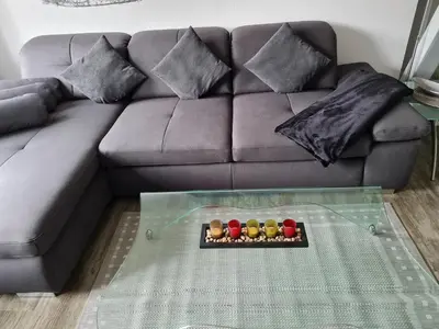 Ein Sitzbereich in der Unterkunft Ferienwohnung Holti