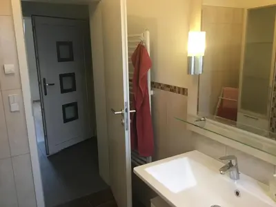Ein Badezimmer in der Unterkunft Atelier Wolkenschloss