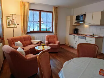 Küche/Küchenzeile in der Unterkunft Landhausferienwohnungen Am Brockenblick
