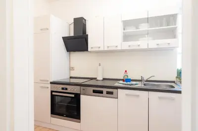 Küche/Küchenzeile in der Unterkunft Ferienwohnung zum rost'gen Potte III
