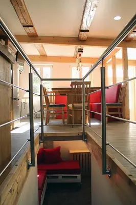 Ein Bett oder Betten in einem Zimmer der Unterkunft Ferienhaus Schloßblick