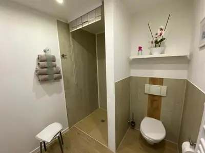 Ein Badezimmer in der Unterkunft Alte Molkerei FeWo 1