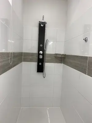 Ein Badezimmer in der Unterkunft Alte Molkerei FeWo 2