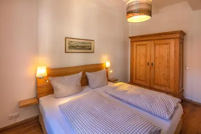 Ein Bett oder Betten in einem Zimmer der Unterkunft Haus Mittenmank am Marktplatz