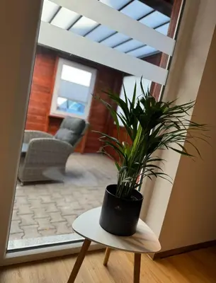 Ein Sitzbereich in der Unterkunft Ferienwohnung Neue Quickbox