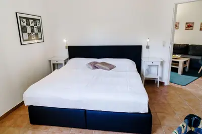 Ein Bett oder Betten in einem Zimmer der Unterkunft Bocksbergblick Fewo BB 02
