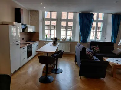 Küche/Küchenzeile in der Unterkunft Ferienwohnung ,,Zum Kaiser''