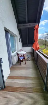 Ein Balkon oder eine Terrasse in der Unterkunft Haus Rehblick 2