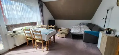 Ein Sitzbereich in der Unterkunft Haus Rehblick 2