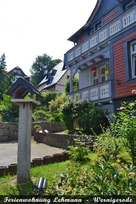 Ein Garten an der Unterkunft Ferienwohnung Lehmann - Wernigerode