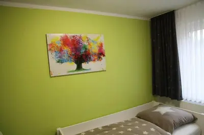 Ein Bett oder Betten in einem Zimmer der Unterkunft Wohnung Julius 2
