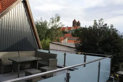Ein Balkon oder eine Terrasse in der Unterkunft Harzer Gemütlichkeit