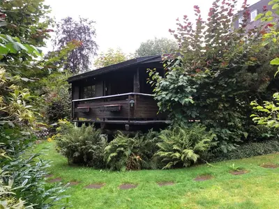 Ein Garten an der Unterkunft Blockhaus - Die Zwergenbaude -