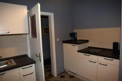 Küche/Küchenzeile in der Unterkunft Ferienwohnung im Stieg 4 mit kostenlosem Parkplatz