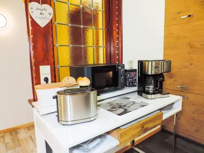 Küche/Küchenzeile in der Unterkunft Ferienwohnung Zur Backstube