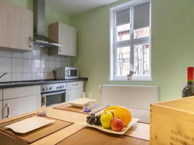 Küche/Küchenzeile in der Unterkunft Ferienwohnung Schlossblick, Wernigerode