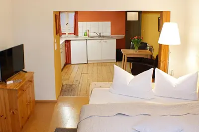 TV/Unterhaltungsangebot in der Unterkunft Ferienwohnung Im Damm - private Terrasse