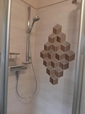Ein Badezimmer in der Unterkunft am Erxleben-Hotel