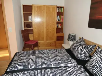 Ein Bett oder Betten in einem Zimmer der Unterkunft Ferienwohnung Am Wildmeisterweg