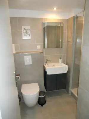 Ein Badezimmer in der Unterkunft Haus am See HS 576
