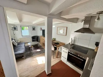Küche/Küchenzeile in der Unterkunft Gemütliche Ferienwohnung im Altbau