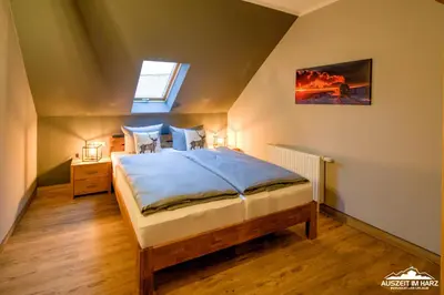 Ein Bett oder Betten in einem Zimmer der Unterkunft Auszeit-im-Harz Haus 5 Wohnung 32