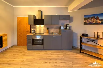 Küche/Küchenzeile in der Unterkunft Auszeit-im-Harz Haus 5 Wohnung 32