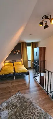 Ein Bett oder Betten in einem Zimmer der Unterkunft Aaron IV inkl Bettwäsche Handtücher Endreinigung