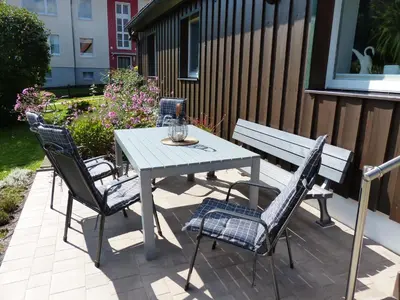 Ein Patio oder anderer Außenbereich in der Unterkunft Ferienwohnung Jesse