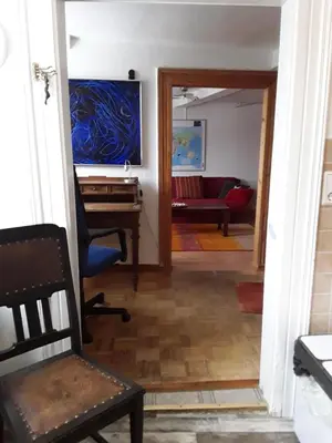 Ein Sitzbereich in der Unterkunft Bergmannhaus