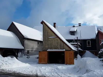Bergmannhaus im Winter