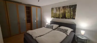 Ein Bett oder Betten in einem Zimmer der Unterkunft Ferienhaus Aaron inkl Bettwäsche Handtücher Endreinigung