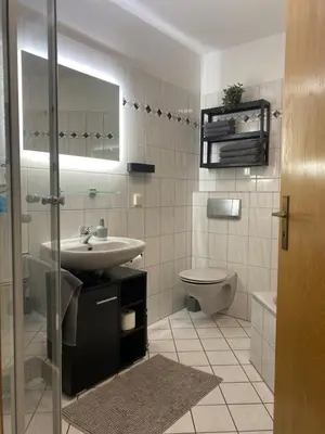 Ein Badezimmer in der Unterkunft Apartment am Park