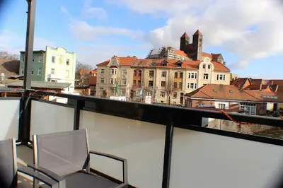 Ein Balkon oder eine Terrasse in der Unterkunft Ferienwohnungen Rittergasse