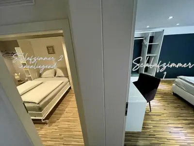 Ein Bett oder Betten in einem Zimmer der Unterkunft Ferienwohnung 1-4 Personen in Goslar