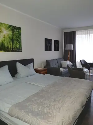 Ein Bett oder Betten in einem Zimmer der Unterkunft Apartment am Bocksberg