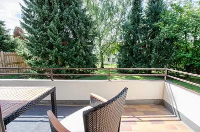 Ein Balkon oder eine Terrasse in der Unterkunft FeWo Tante Clara
