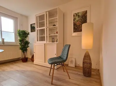 Ein Sitzbereich in der Unterkunft Appartment Friedrich