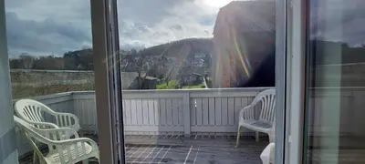 Ein Balkon oder eine Terrasse in der Unterkunft FeWoReinel mit 2 Schlafzimmern